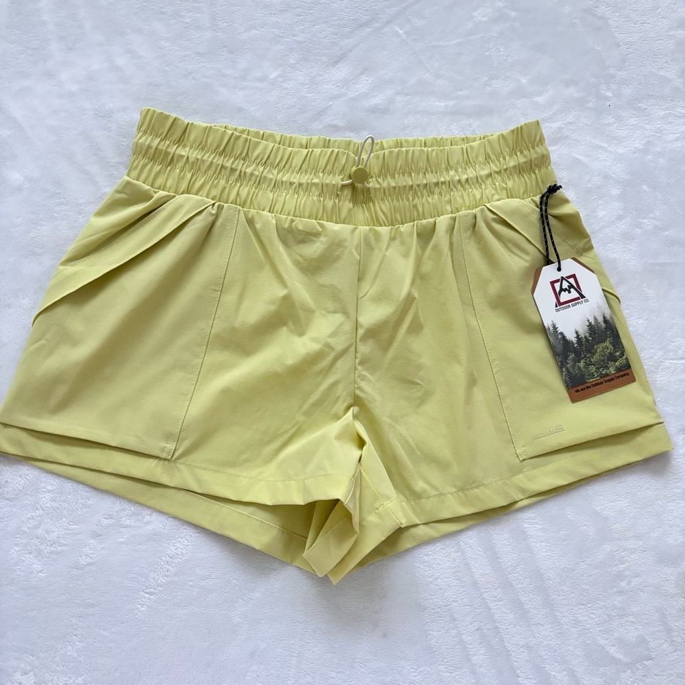 AVALANCHE Lime Green High Waisted Performance Shorts--NWT--M - Picture 7 of 15